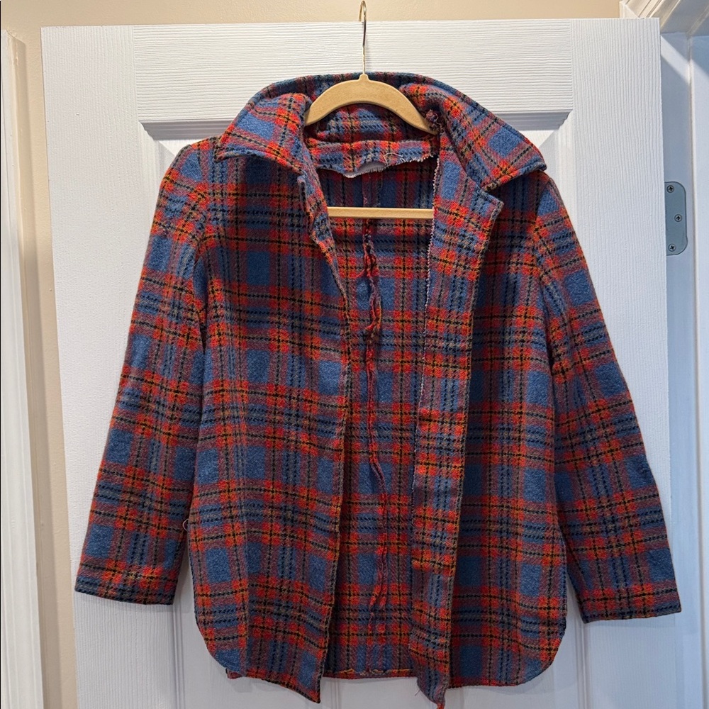 Plaid Blue and Red Jacket